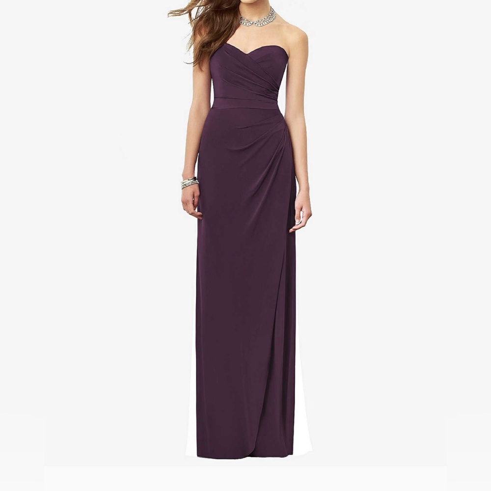 After Six | Strapless Chiffon Amethyst Maxi Dress | Size 20